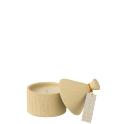 J-Line kaars keramiek pot coconut beach was -40u 12x12x17.5cm