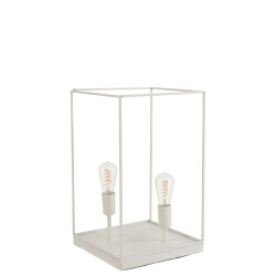 J-Line lamp 2 lampen rechthoekig frame metaal large 30.5x30.5x51cm