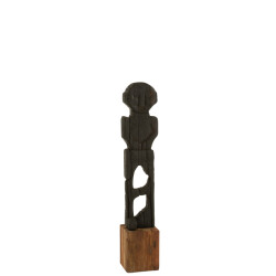 J-Line statue mara gerecycleerd hout /naturel 20x20x107.5cm