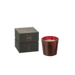 J-Line geurkaars noa ruby red small-35h 12x12x11.5cm