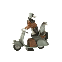 J-Line honden op scooter poly mix large 31x15x32cm