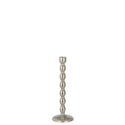 J-Line kandelaar bollen mat aluminium zilver small 10.5x10.5x31.5cm