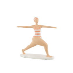 J-Line vrouw yoga stretch poly oranje 29.5x10x30cm