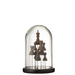 J-Line stolp schaak glas small 17.5x17.5x26cm