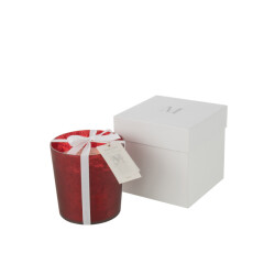 J-Line geurkaars m-chic glas root medium 15.5x15.5x15.5cm