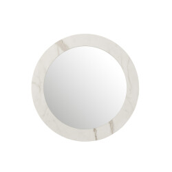 J-Line spiegel marmer mdf/glas wit large 80x80x2.5cm