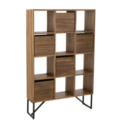 J-Line kast met lades gerecycleerd teak 100x30x158cm