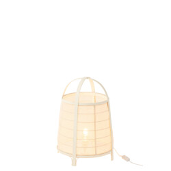 J-Line lamp rya katoen/bamboe wit large 36.5x36.5x52.5cm