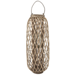 J-Line lantaarn willow hout large 38.5x38.5x122cm