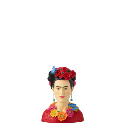 J-Line buste frida kahlo polyresine small 17x10.5x22cm