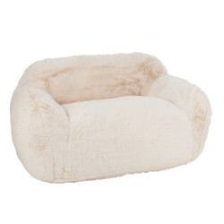 J-Line fauteuil cutie polyester creme large 152x110x81cm