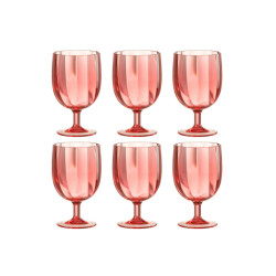 J-Line doos van 6 stuks glas met steel plastic 25.3x16.8x14.5cm