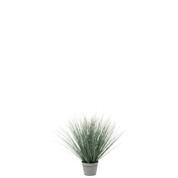J-Line grassen in pot metaal plastiek blauw/ small 17x17x60cm