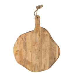 J-Line snijplank rond organic hout 47.5x39x2.5cm