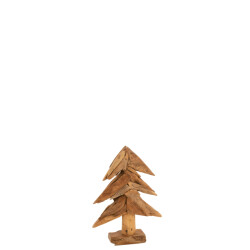 J-Line boom stukken teak hout small 25x10.5x48.5cm