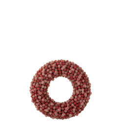 J-Line krans rond bessen plastiek small 35x6x35cm