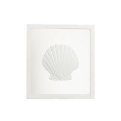 J-Line kader schelp hout/glas 33x4.1x35.5cm