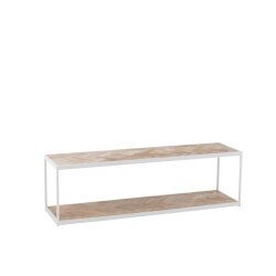 J-Line salontafel zigzag hout/metaal naturel/ 150x40x44.5cm