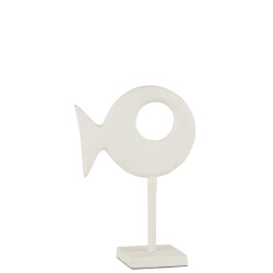 J-Line figuur vis op voet aluminium small 10x21x30.5cm