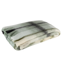 J-Line plaid ruit acryl/wol bruin//wit 190x136x0.5cm