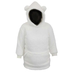 Unique Living hoodie kids pippa dove white -50x70cm