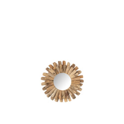 J-Line spiegel rond drijfhout small 42x42x5cm