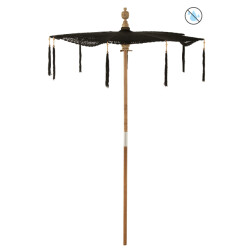 J-Line parasol kwast katoen/hout large 140x140x253cm