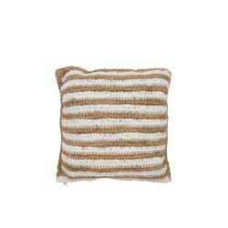 J-Line kussen strepen mendong 45x45x15cm