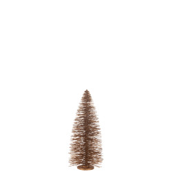 J-Line kerstboom decoratief glitter hout large 27x27x70cm