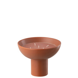 J-Line geurkaars keramiek kop amber 12u 20x20x15.5cm