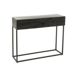 J-Line console shanil hout/ijzer 100x33x81cm