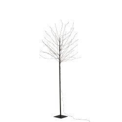 J-Line boom kaal+led metaal zwart large 53x53x180cm