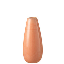J-Line vaas effen rond keramiek pompelmoes large 22x22x48cm
