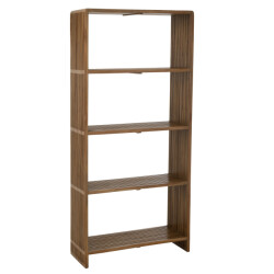 J-Line boekenkast 4 schappen gerecycleerd teak 88x35x190cm
