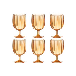 J-Line doos van 6 stuks wijnglas plastic 25.3x16.8x14.5cm