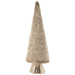 J-Line kerstboom deco plastiek goud large 24.5x24.5x80cm