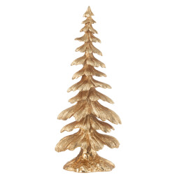 J-Line denneboom resine goud large 21x13.5x51cm