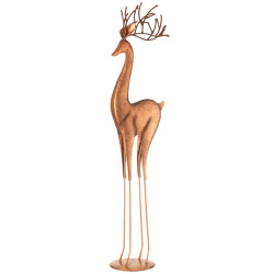 J-Line rendier op voet metaal koper large 22.5x17x92cm