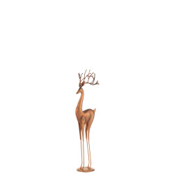 J-Line rendier op voet metaal koper small 14.5x10x54cm