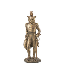 J-Line man uil resin antiek goud 13.5x13x38cm