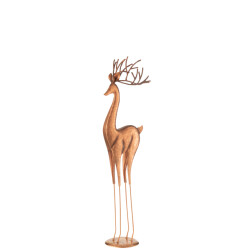 J-Line rendier op voet metaal koper medium 19x13.5x71cm
