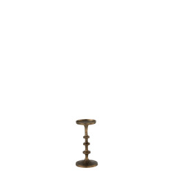 J-Line kandelaar luz aluminium brons large 13x13x25cm
