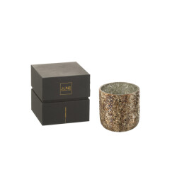 J-Line geurkaars luxuria brons medium- 60h 14x14x15cm