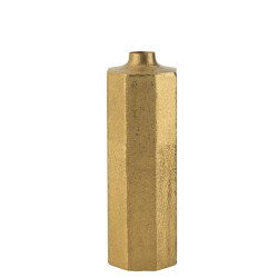 J-Line vaas vierkant metaal goud large 30x30x55cm