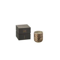 J-Line geurkaars luxuria brons small- 40h 9x9x10cm