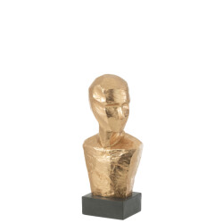 J-Line buste geometrisch goud 17.5x14x38.5cm