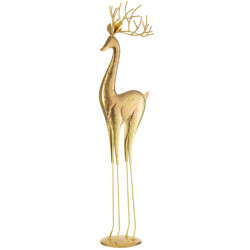 J-Line rendier op voet metaal goud large 22.5x17x92cm