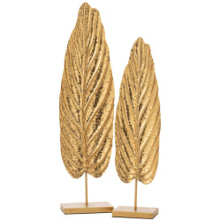 J-Line set van 2 bomen fore metaal goud 25x13x94cm