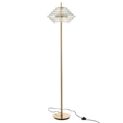 J-Line voetlamp led goud metaal/glas doorschijnend 154x36x36cm