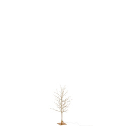 J-Line kale boom+led metaal goud small 34x30x59cm